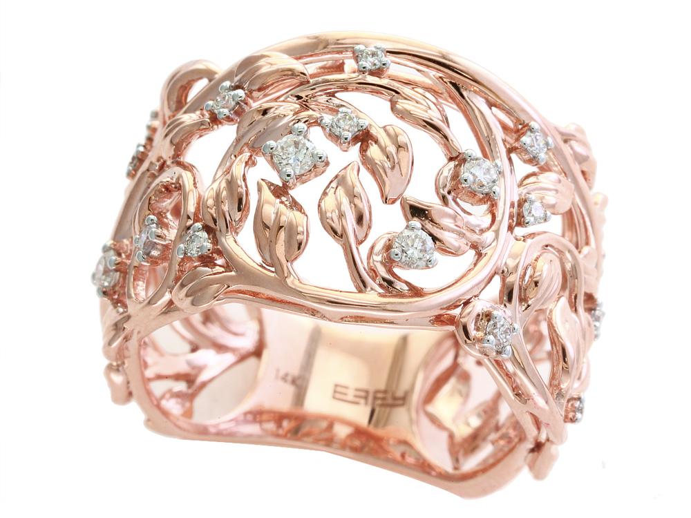 EFFY 14K ROSE GOLD DIAMOND RING