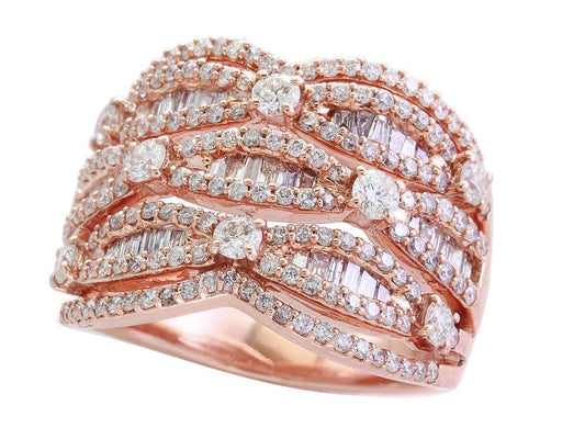 EFFY 14K ROSE GOLD DIAMOND RING