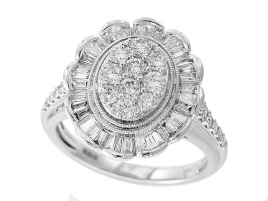 EFFY 14K WHITE GOLD DIAMOND RING