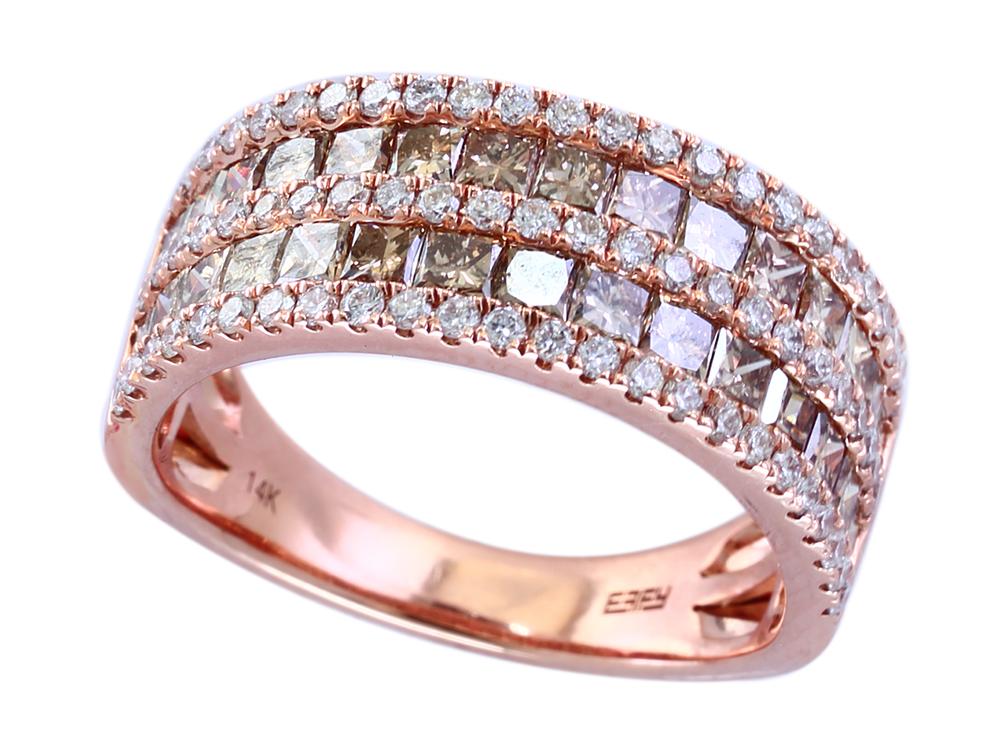 EFFY 14K ROSE GOLD DIAMOND,ESPRESSO DIAMOND, RING