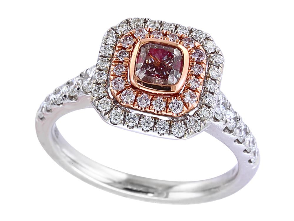 EFFY 14K WHITE and ROSE GOLD DIAMOND,PINK DIAMOND, RING