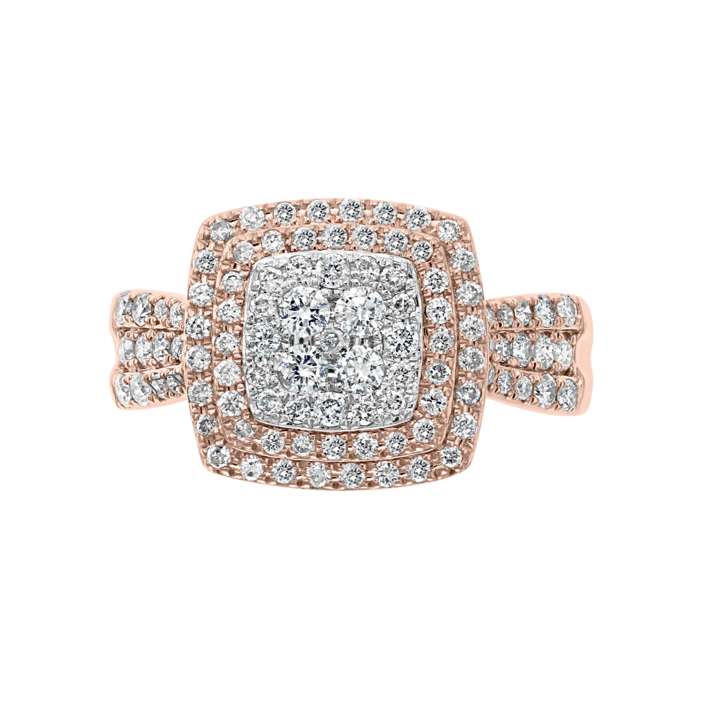 Effy 14K Wht/Rose Gd Diamond Ring