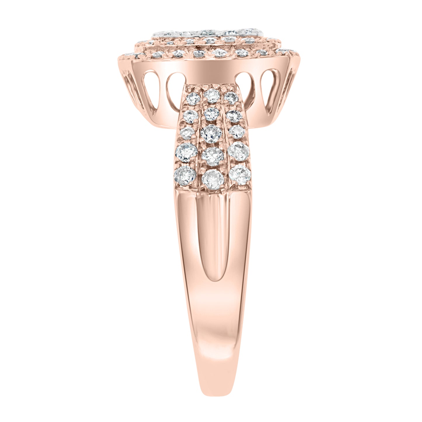 Effy 14K Wht/Rose Gd Diamond Ring