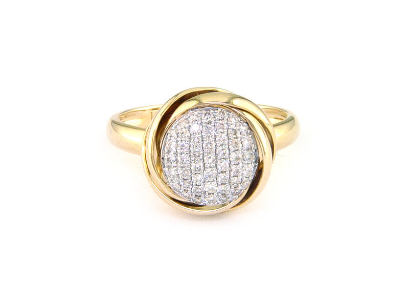 EFFY 14K WHT/YEL GD DIAMOND RING