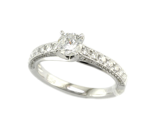 EFFY 14K WHITE GOLD  RING (WITH  0.5CT DIA  CENTER SIZE) CENTER SIZE: 0.5CT DIA