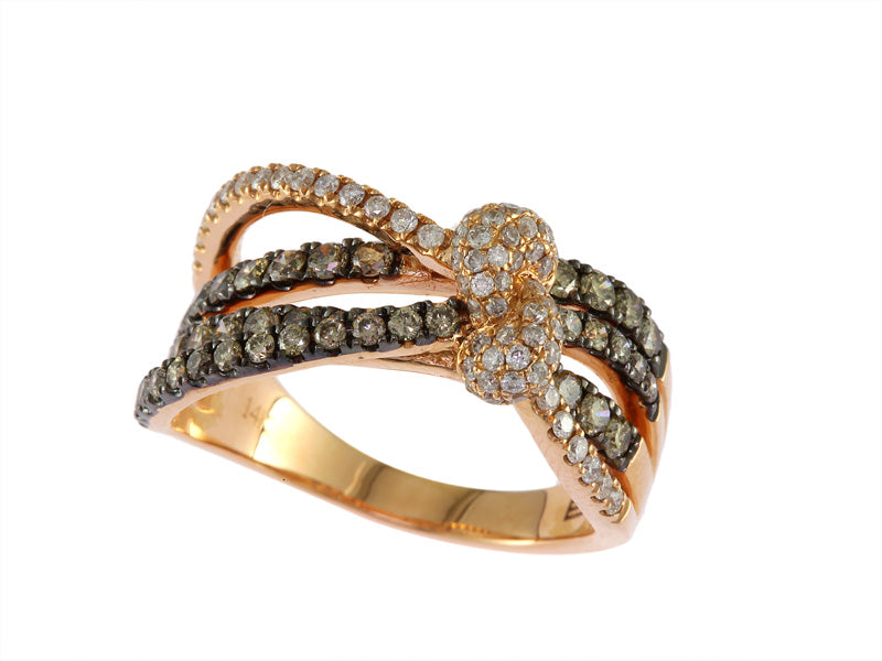 EFFY 14K ROSE GOLD DIAMOND,ESPRESSO DIAMOND, RING