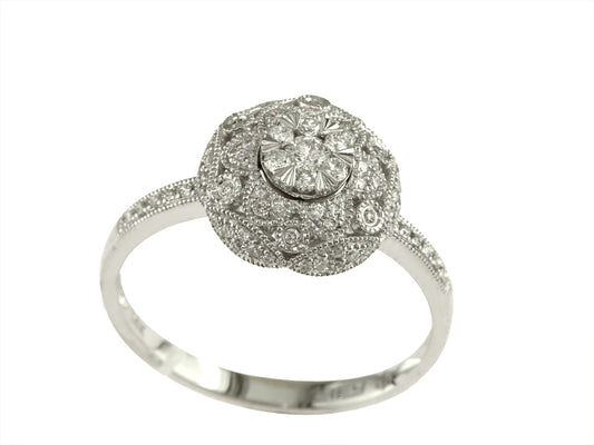 EFFY 14K WHITE GOLD DIAMOND RING