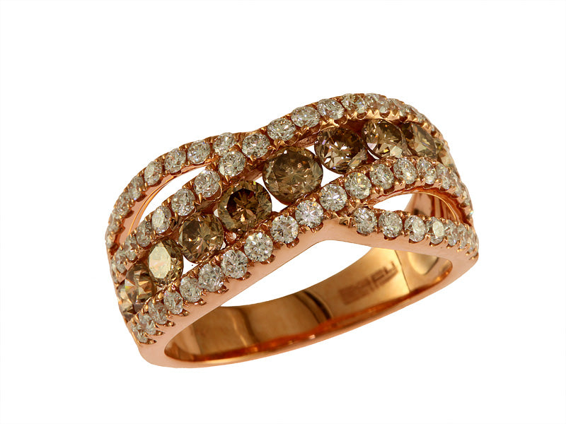 EFFY 14K ROSE GOLD DIAMOND,ESPRESSO DIAMOND, RING