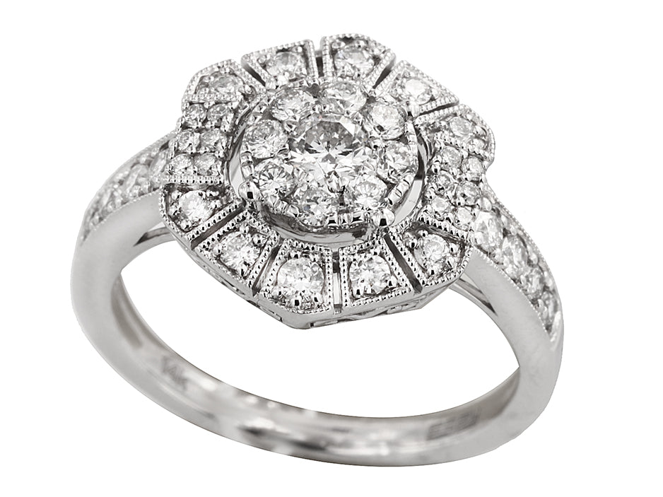 EFFY 14K WHITE GOLD DIAMOND RING