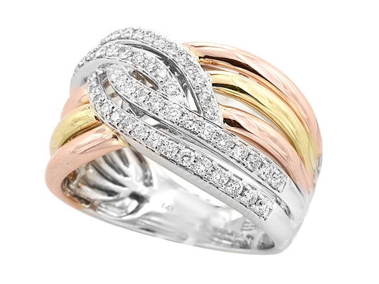 EFFY 14KW/Y/R DIAMOND RING