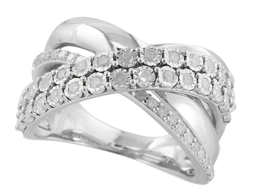 EFFY 925 SILVER DIAMOND RING