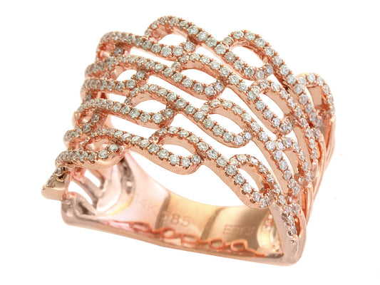 EFFY 14K ROSE GOLD DIAMOND RING