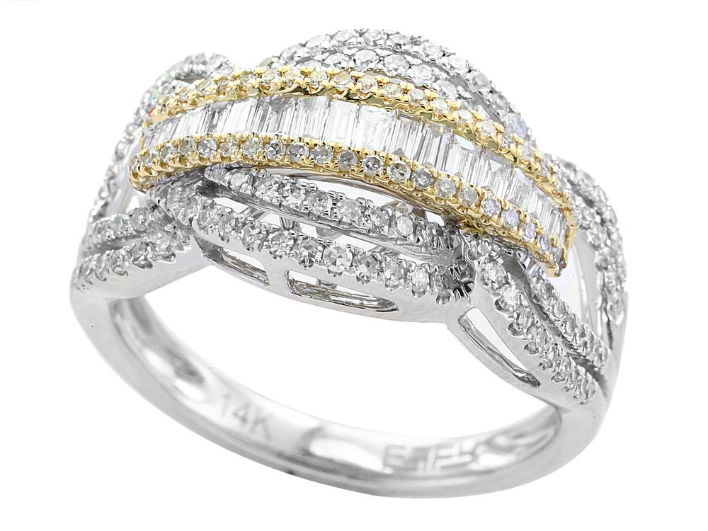 EFFY 14K WHITE and YELLOW GOLD DIAMOND RING