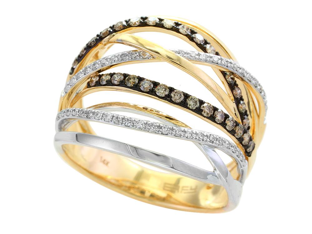 EFFY 14K-W/Y DIAMOND,ESPRESSO DIAMOND, RING