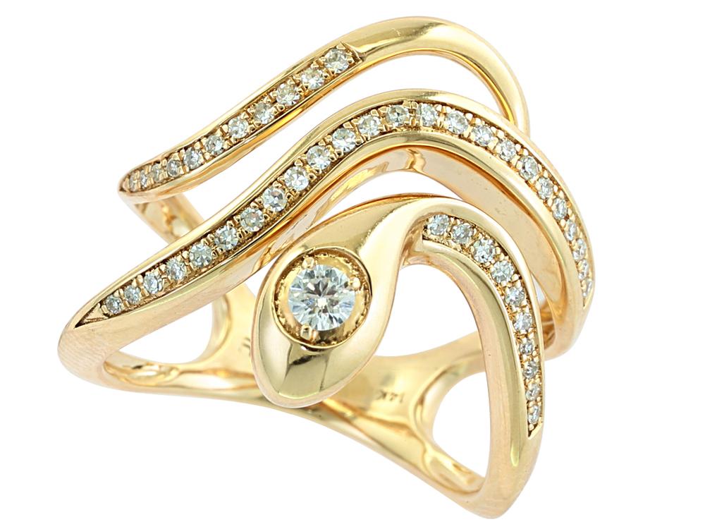 EFFY 14K YELLOW GOLD DIAMOND RING