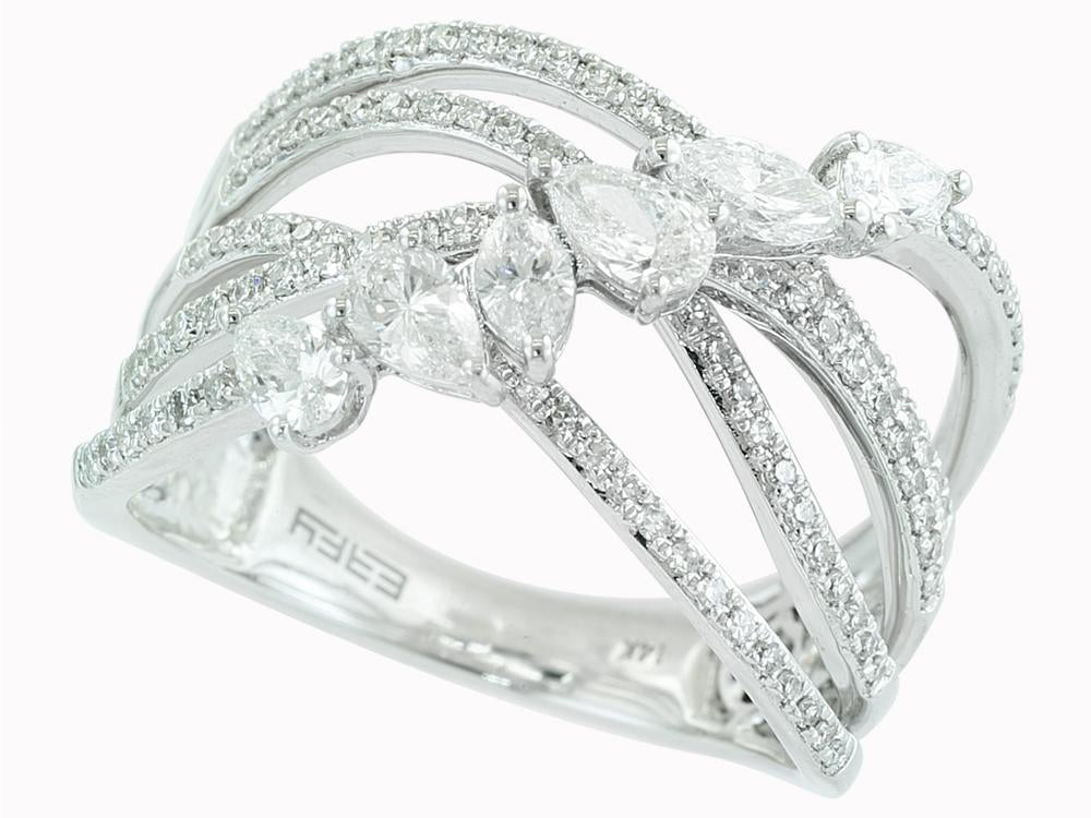 EFFY 14K WHITE GOLD DIAMOND RING