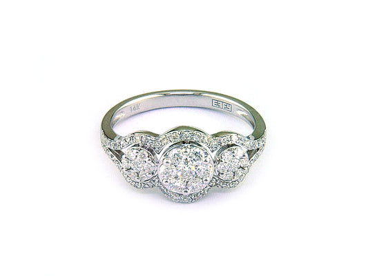 EFFY 14K WHITE GOLD DIAMOND RING