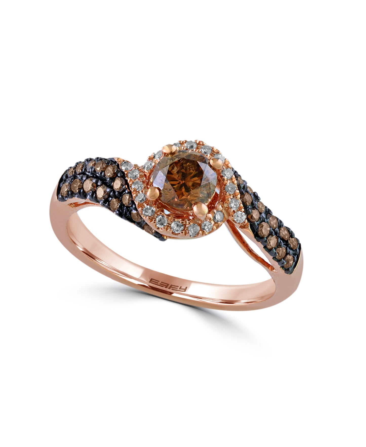 Effy 14K Rose Gold Diamond,Espresso Diamond, Ring