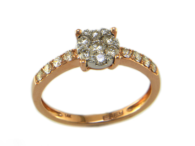 EFFY 14K WHT/ROSE GD DIAMOND RING