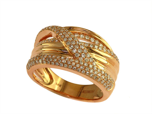 EFFY 14K ROSE GOLD DIAMOND RING