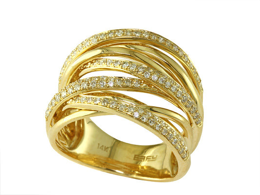 EFFY 14K YELLOW GOLD DIAMOND RING