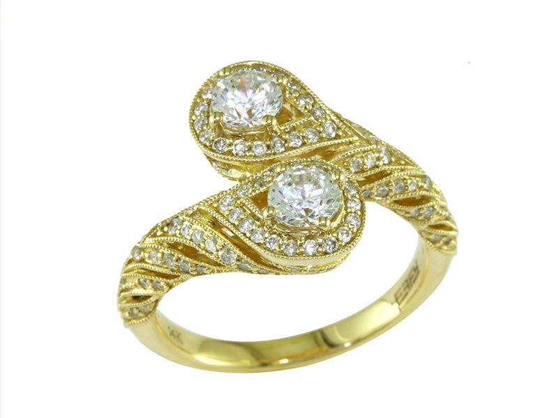 EFFY 14K YELLOW GOLD DIAMOND RING