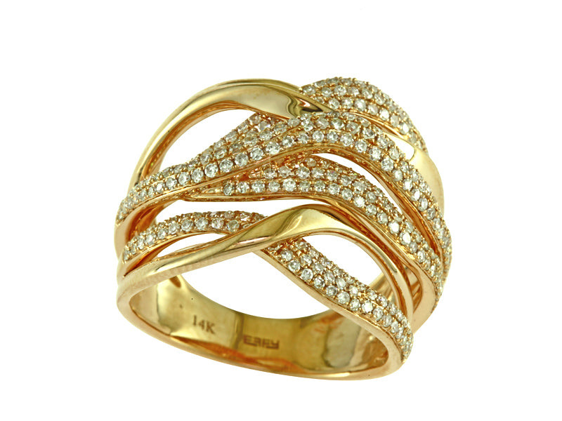 EFFY 14K ROSE GOLD DIAMOND RING