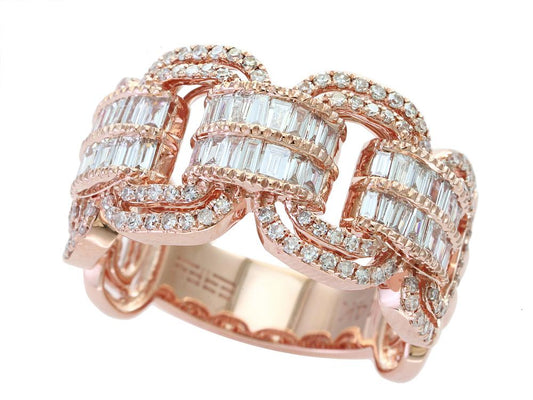 EFFY 14K ROSE GOLD DIAMOND RING