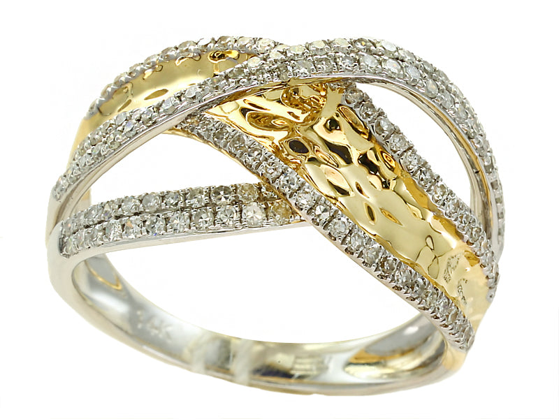 EFFY 14K WHITE and YELLOW GOLD DIAMOND RING