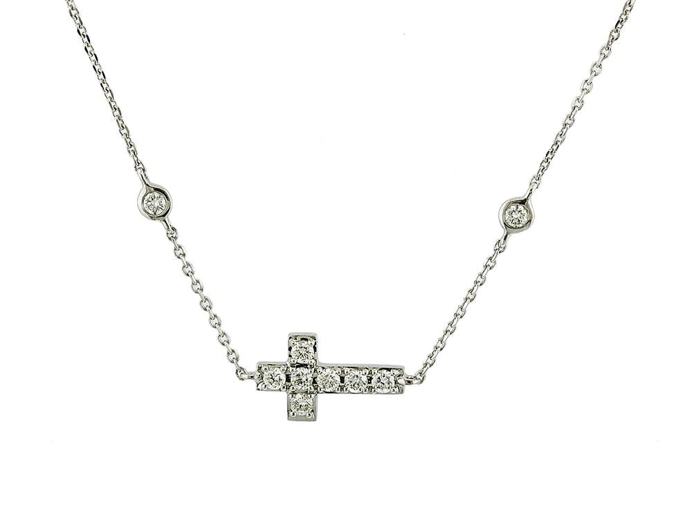 EFFY 14K WHITE GOLD DIAMOND NECKLACE