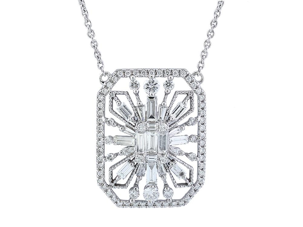 EFFY 14K WHITE GOLD DIAMOND NECKLACE