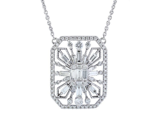 EFFY 14K WHITE GOLD DIAMOND NECKLACE