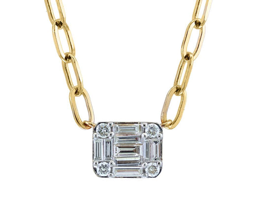 EFFY 14K YELLOW GOLD DIAMOND NECKLACE