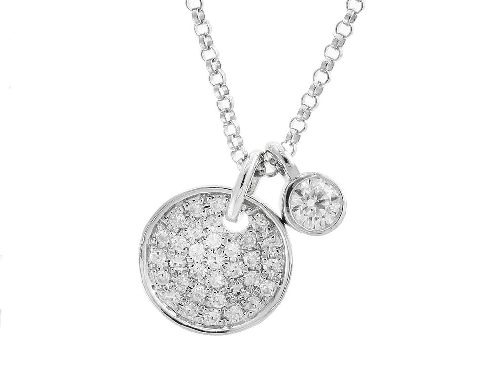 EFFY 14K WHITE GOLD DIAMOND NECKLACE