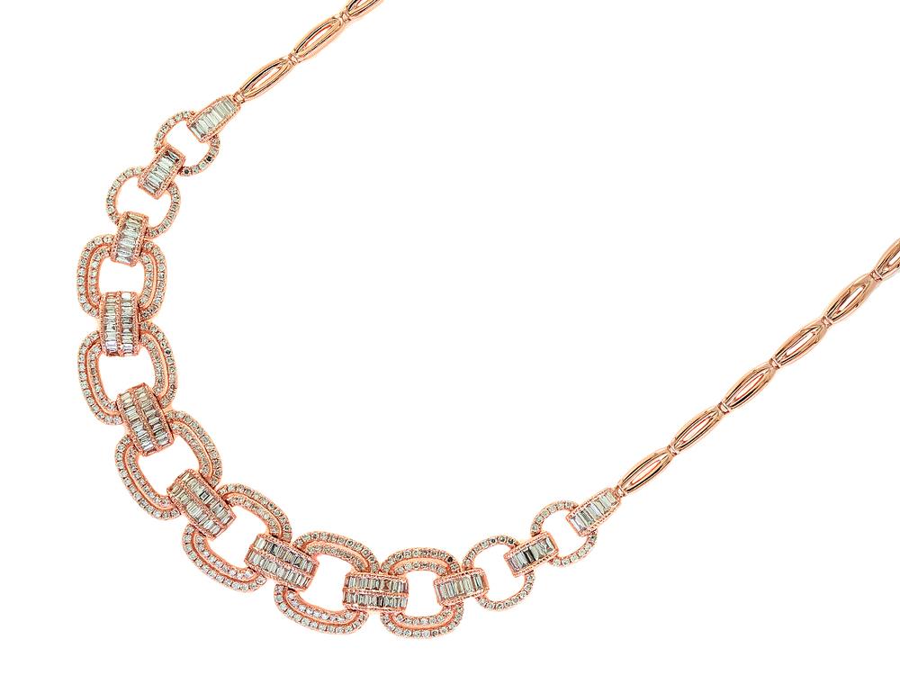 EFFY 14K ROSE GOLD DIAMOND NECKLACE