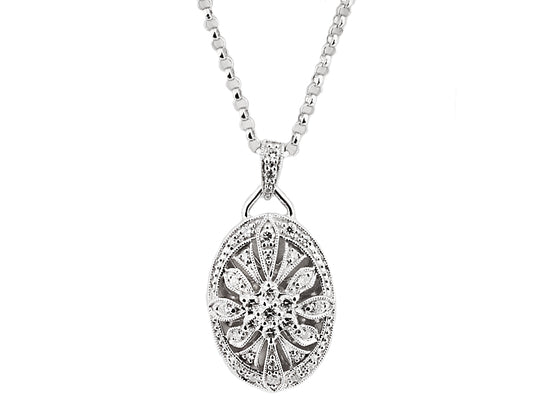 EFFY 14K WHITE GOLD DIAMOND NECKLACE