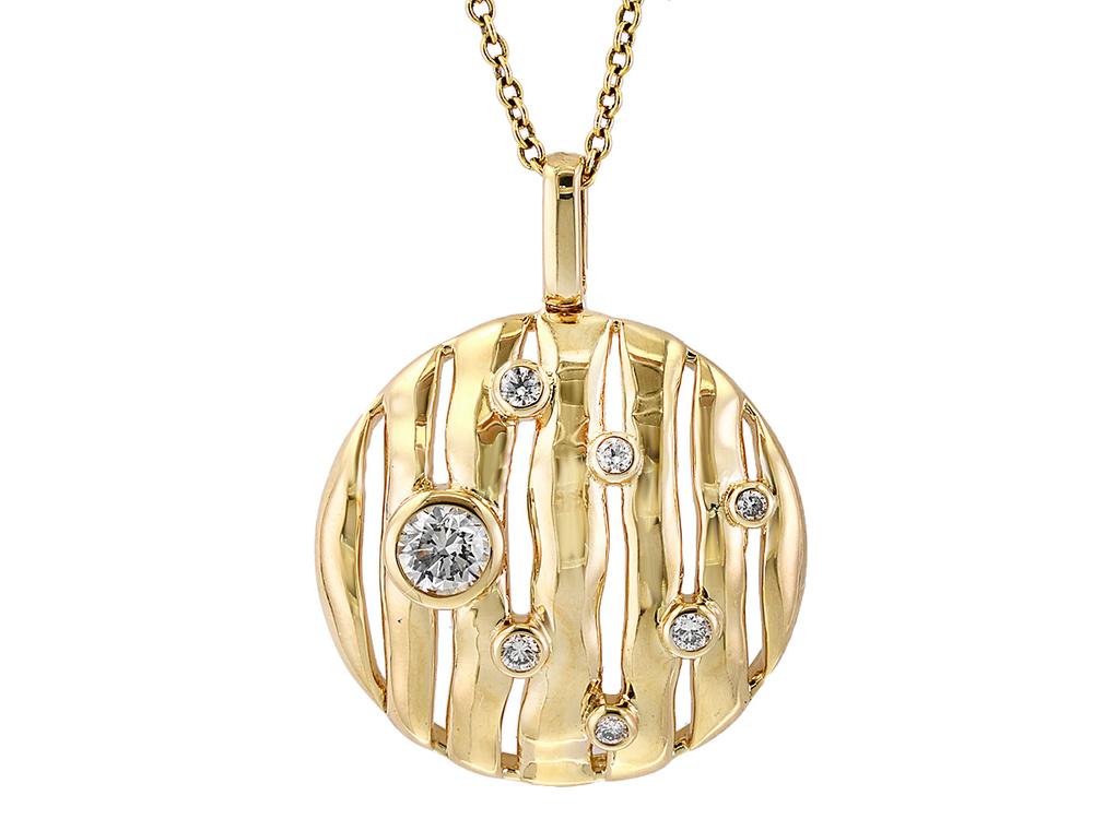 EFFY 14K YELLOW GOLD DIAMOND PENDANT