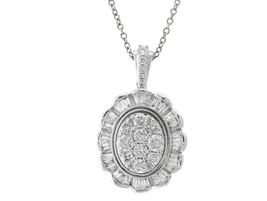 EFFY 14K WHITE GOLD DIAMOND PENDANT