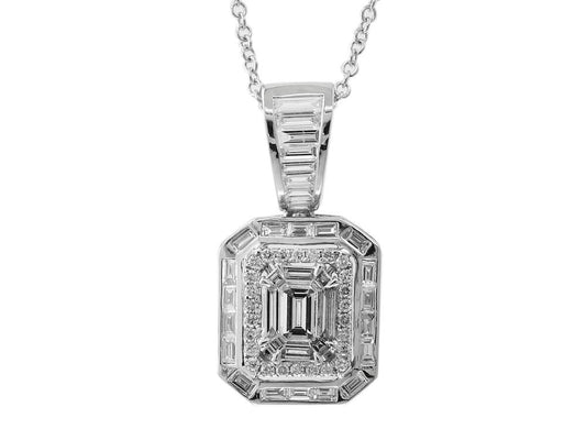 EFFY 14K WHITE GOLD DIAMOND PENDANT