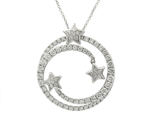 EFFY 14K WHITE GOLD DIAMOND PENDANT