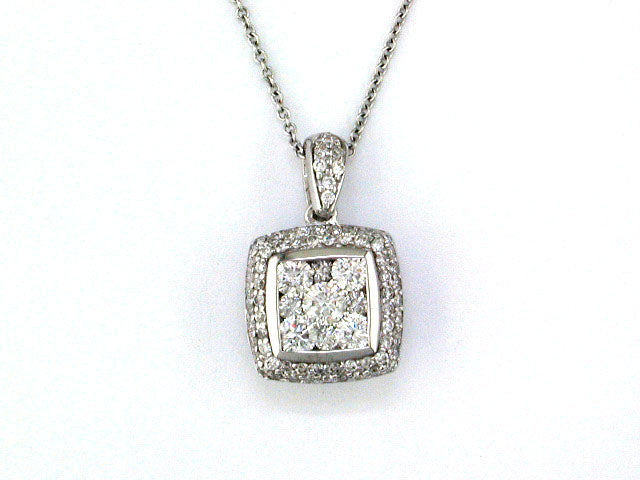 EFFY 14K WHITE GOLD DIAMOND PENDANT