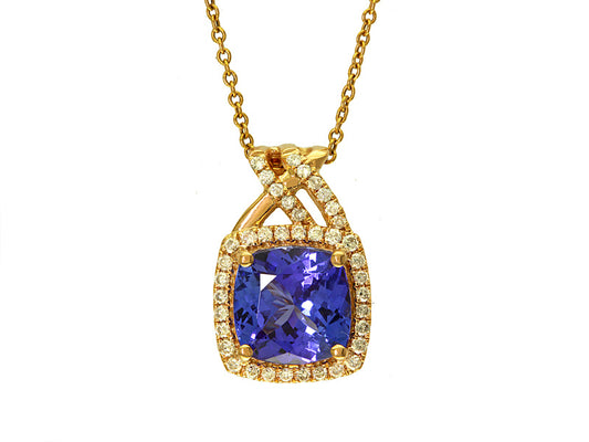 EFFY 14K ROSE GOLD DIAMOND,TANZANITE PENDANT