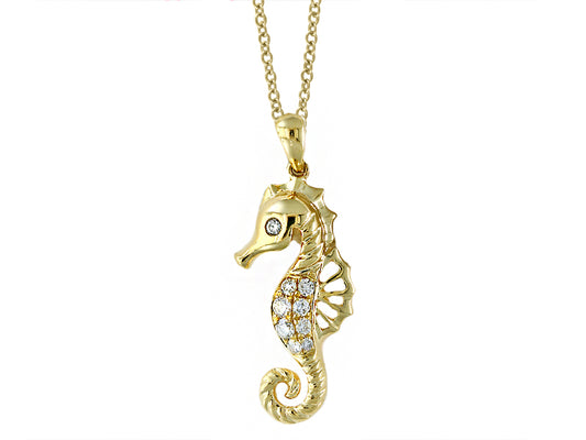 EFFY 14K YELLOW GOLD DIAMOND PENDANT