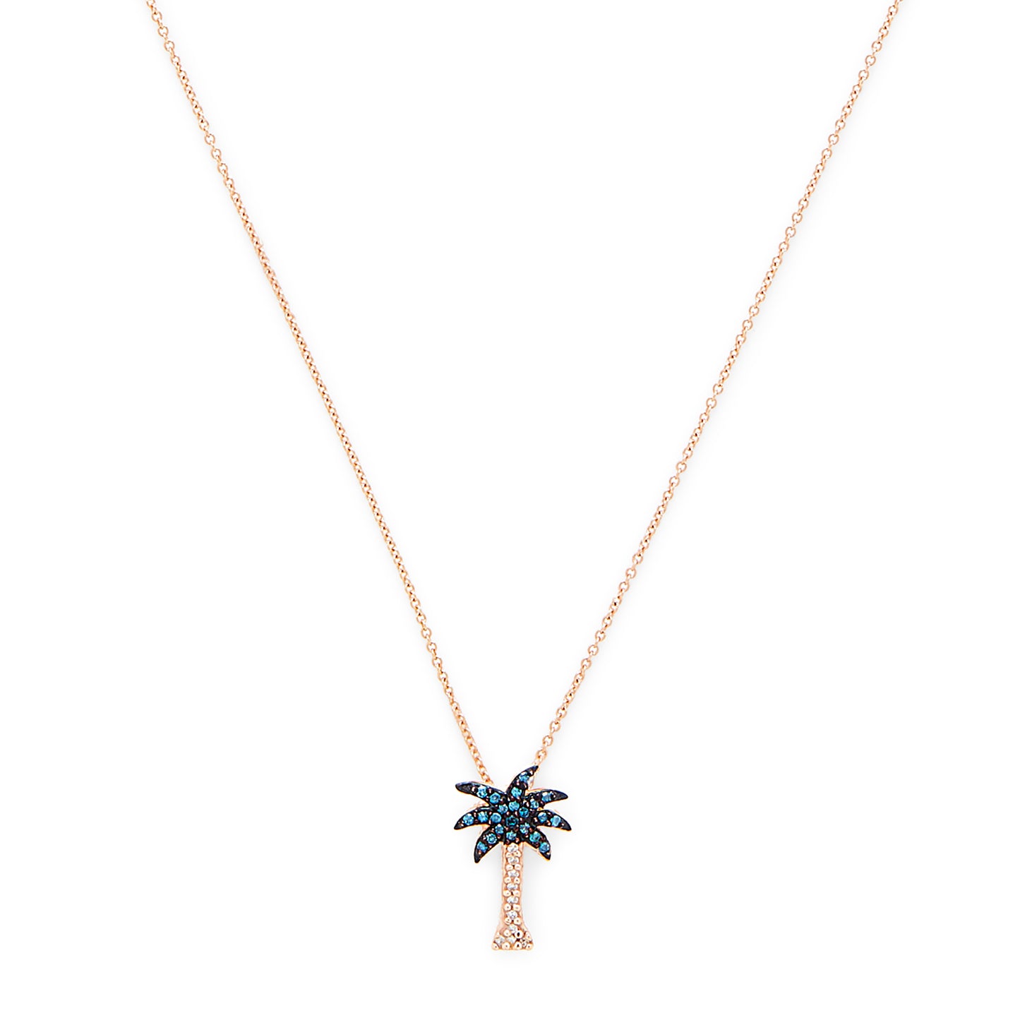 Effy 14K Rose Gold Diamond, Blue Diamond, Pendant