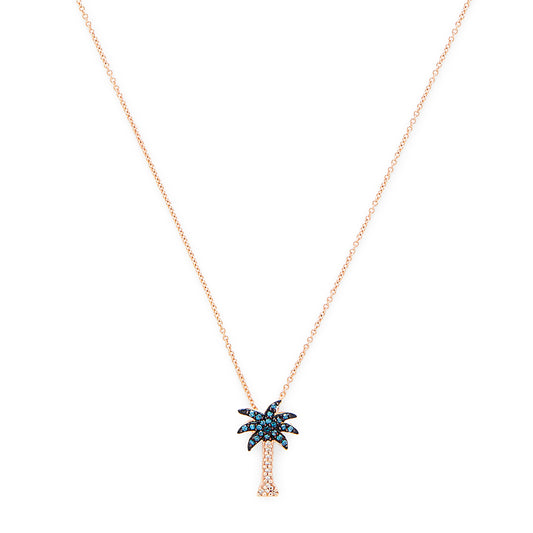 Effy 14K Rose Gold Diamond, Blue Diamond, Pendant