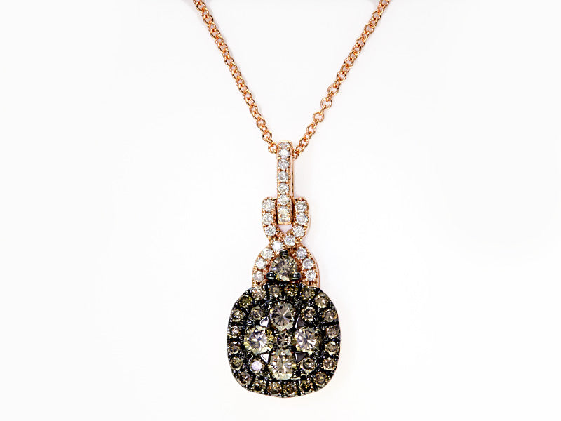 EFFY 14K ROSE GOLD DIAMOND,ESPRESSO DIAMOND, PENDANT