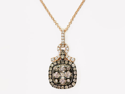 EFFY 14K ROSE GOLD DIAMOND,ESPRESSO DIAMOND, PENDANT