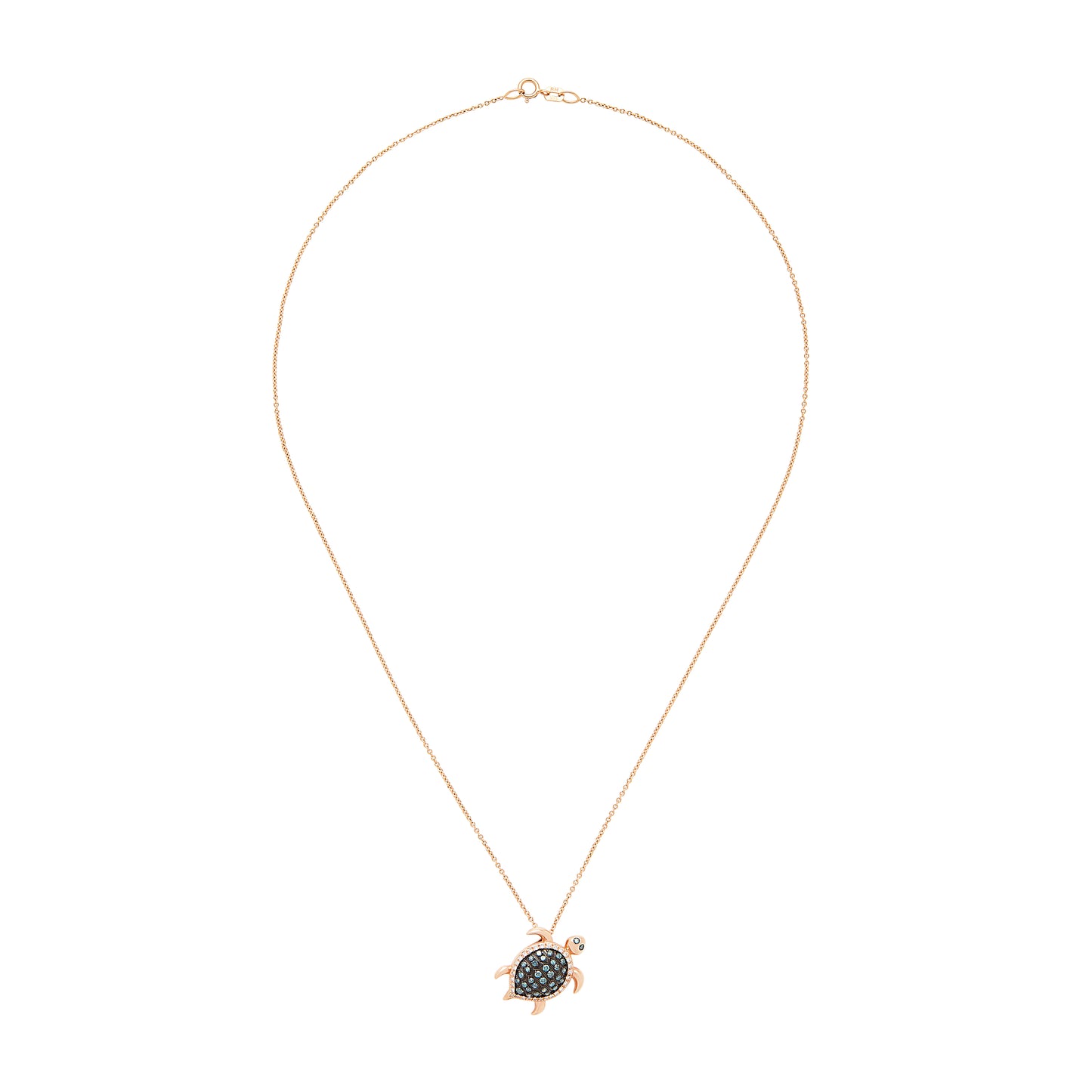 Effy 14K Rose Gold Diamond, Blue Diamond, Pendant