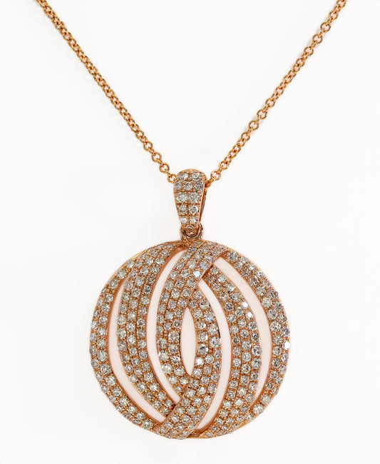 Effy 14K Rose Gold Diamond Pendant