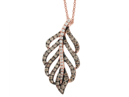 EFFY 14K ROSE GOLD DIAMOND,ESPRESSO DIAMOND, PENDANT